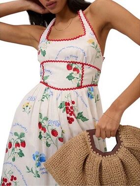 brown polka dot bandeau felicity midi dress Nobody's Child's Polka Dot Felicity Dress Is Finally Back in Stock